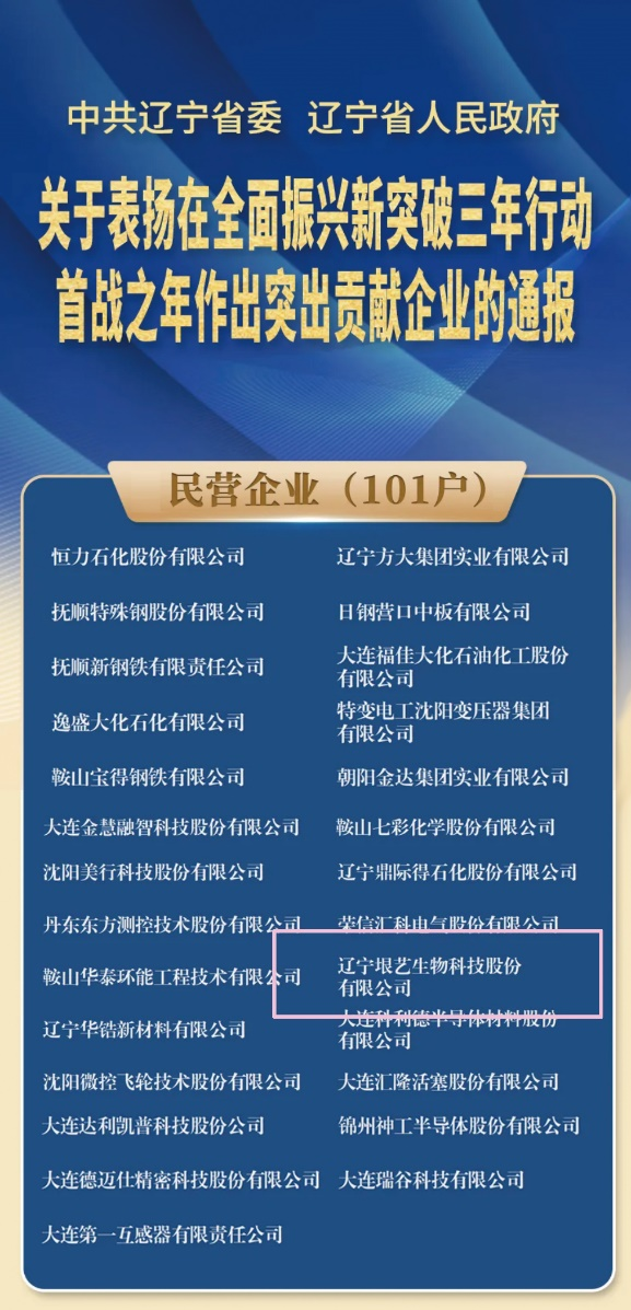 遼寧省企業(yè)大會隆重召開，垠藝生物受邀參會并榮獲表彰(圖1)